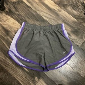 Gray/Purple Nike Track Shorts